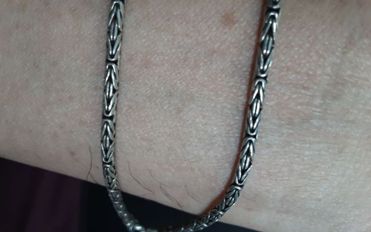 สร้อยคอเงินแท้อย่างดี งานรมดำ ระดับส่งนอก สวย งานละเมียด ยาว24นิ้ว 3มิล รูปที่ 9