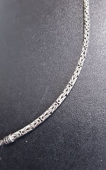 สร้อยคอเงินแท้อย่างดี งานรมดำ ระดับส่งนอก สวย งานละเมียด ยาว24นิ้ว 3มิล รูปที่ 12