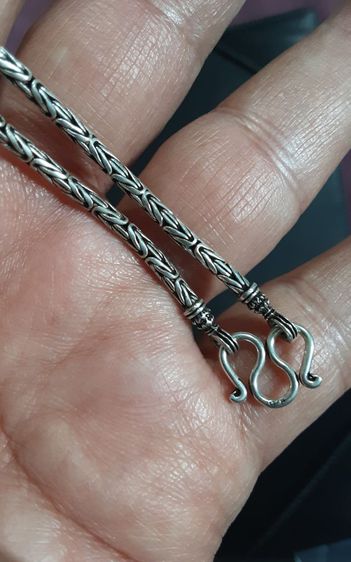 สร้อยคอเงินแท้อย่างดี งานรมดำ ระดับส่งนอก สวย งานละเมียด ยาว24นิ้ว 3มิล รูปที่ 8