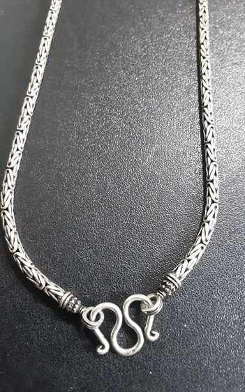 สร้อยคอเงินแท้อย่างดี งานรมดำ ระดับส่งนอก สวย งานละเมียด ยาว24นิ้ว 3มิล รูปที่ 4