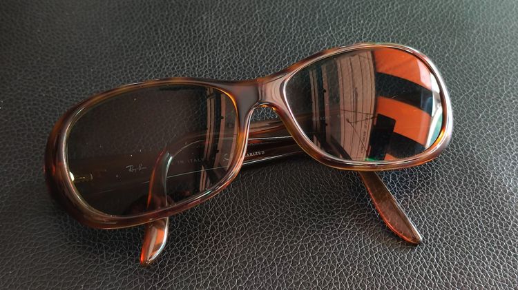 RAY BAN RB4061 642-57 Made In Italy GLOSSY TORT BROWN TONE POLARIZED GLASS LENS SUNGLASSES  รูปที่ 7