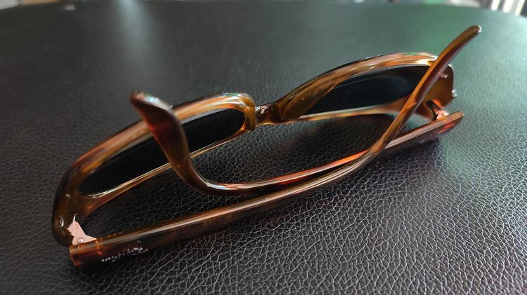 RAY BAN RB4061 642-57 Made In Italy GLOSSY TORT BROWN TONE POLARIZED GLASS LENS SUNGLASSES  รูปที่ 6