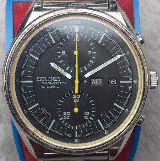นาฬิกา SEIKO CHRONOGRAPH 6138-3002 JUMBO AUTOMATIC ยุค 1970 
ไซโก้ จับเวลา ออโตเมติก กด Stop และ Set ตรงเลข 12 สามารถใช้จับเวลาได้