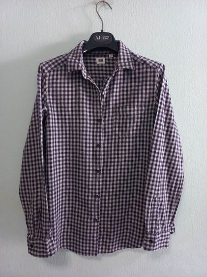 🌈เสื้อเชิ้ตแขนยาว เสื้อเชิ้ตลายสก็อต แบรนด์ Uniqlo(ยูนิโคล่)❗️แบรนด์แท้💯 🪧ผู้นำแฟชั่นรู้จักกันดีกับแบรนด์คุณภาพ👉✨️ รูปที่ 2