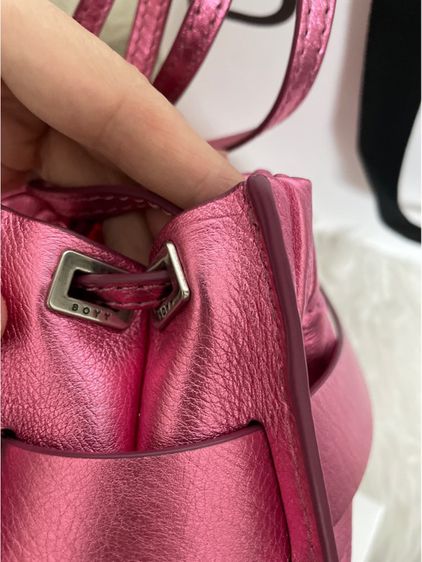 Boyy square scrunchy ไซต์เล็ก ใส่มือถือได้ ชมพู ชองใหม่ รูปที่ 3