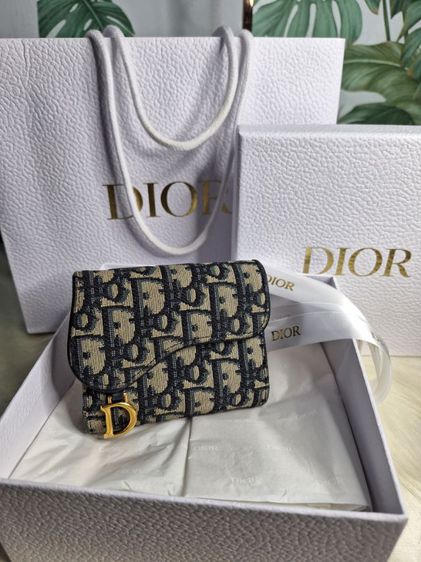 Dior saddle lotus tri-fold wallet y2018 like New