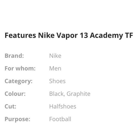 รองเท้าหนัง Nike รุ่น Vapor 13 Academy TF สีดำ กราไฟท์ ของแท้Shopไทย รองเท้าฟุตบอล Size UK10.5 US11.5 EUR45.5 30cm รูปที่ 17