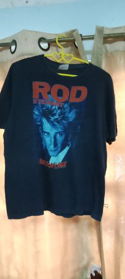 อื่นๆ เสื้อทีเชิ้ต XL ดำ แขนสั้น Vintage 1984 Rod Stewart concert t-shirt. cotton by Hanes, made in USA