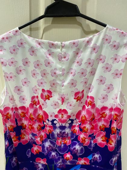 Dress Klinneda ลายดอกกล้วยไม้ แขนกุด รูปที่ 9