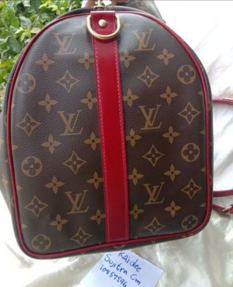 กระเป๋าเดินทาง Louis Vuitton keepall45 สายสีแดง รูปที่ 8