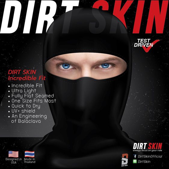 ขายโม่งคลุมหัว Dirt Skin รุ่น Incredible Fit Balaclava โม่งแท้จาก USA ราคาคนไทยเท่านั้น รูปที่ 7