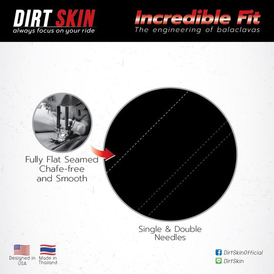 ขายโม่งคลุมหัว Dirt Skin รุ่น Incredible Fit Balaclava โม่งแท้จาก USA ราคาคนไทยเท่านั้น รูปที่ 8