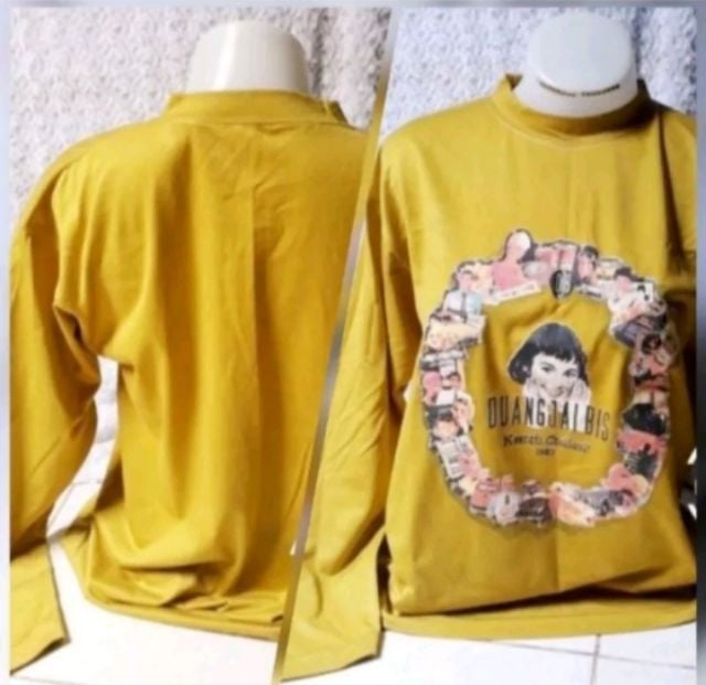 เสื้อยืดคอกลมแบรนด์ "DUANGJAI BIS" แขนยาว (ด้านหน้าเสื้อสกรีน DUANGJAI BIS Keerati Chollasit 1993) ขนาดรอบอก 43 นิ้ว สินค้าสภาพดี (Original)