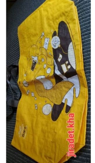 กระเป๋าช้อปปิ่ง Krungsri Gift สีเหลืองสดใส ขนาดกระเป๋า 58×35×18 cm.  สินค้าสวยงาม สินค้าพรีเมี่ยมจากธนาคาร Krungsri รูปที่ 6