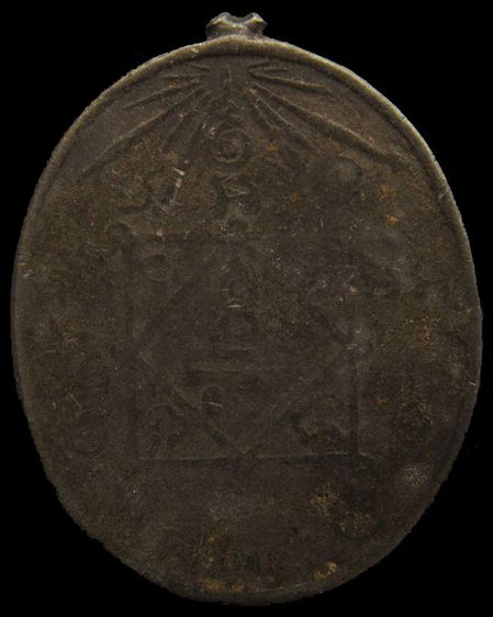 เหรียญพระพุทธชินราช พระครูธรรมหัสสีคุนวงศ์สังฆวาหะ เจ้าคณะจ.พิจิตร พ.ศ. 2468 เนื้อตะกั่ว รูปที่ 2