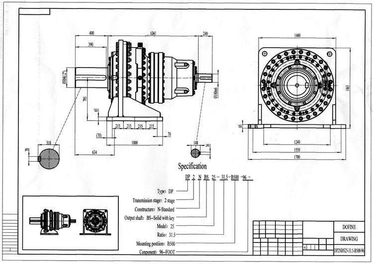 เฟืองเกียร์ทดขนาดใหญ่ อัตราทด1 ต่อ 35 รูปที่ 6