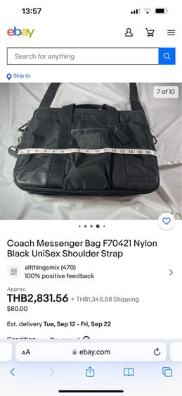 กระเป๋า Coach Messenger Bag มือสอง รูปที่ 9