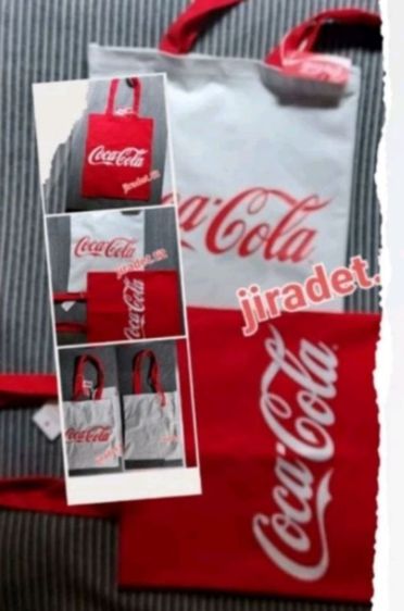 กระเป๋าผ้าแบรนด์แท้ Coca-Cola ขนาด 15.5×13 นิ้ว มีสินค้า 2 สี เนื้อผ้าคุณภาพดีจาก MINISO Life สินค้าใหม่ (Original) รูปที่ 2