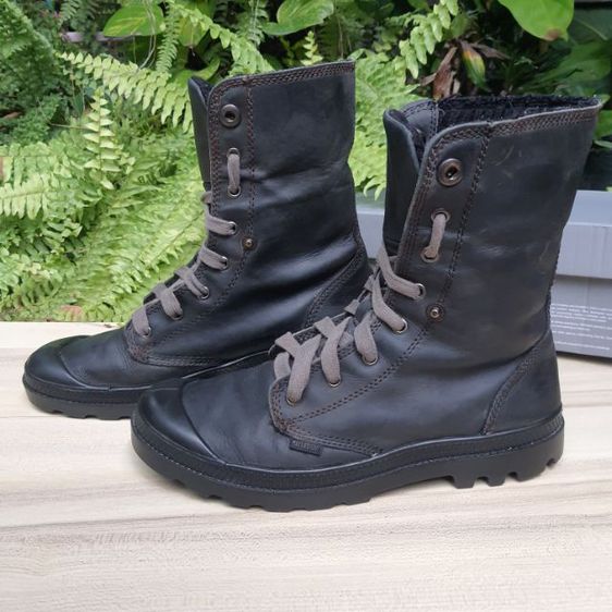 อื่นๆ รองเท้าบู๊ท UK 8.5 | EU 42 2/3 | US 9 ดำ รองเท้าหนังแท้  - Palladium Men's Black Baggy Leather