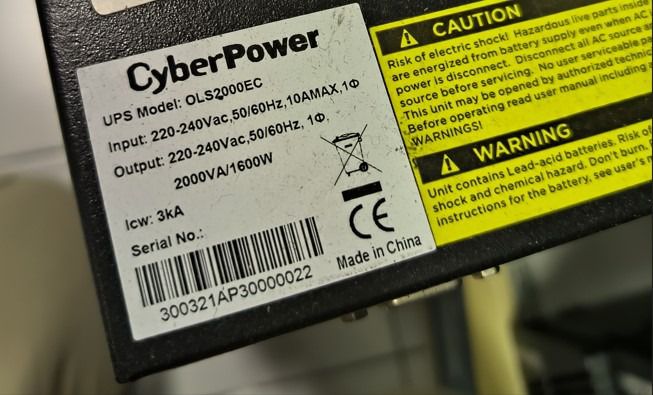 Cyber Power UPS OLS2000EC เครื่องสำรองไฟ 2000VA - 1600W UPS เครื่องสำรองไฟฟ้า มือสอง รูปที่ 6