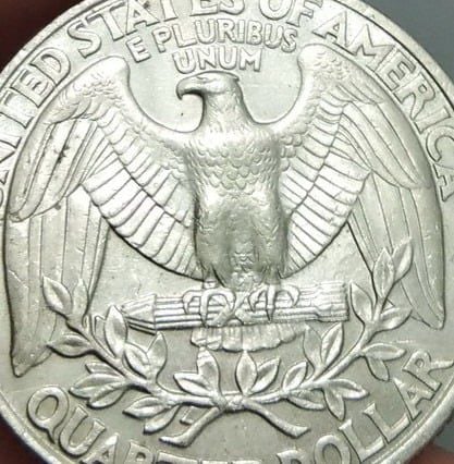7018-เหรียญกษาปณ์ต่างประเทศสหรัฐอเมริกา หน้าประธานาธิบดีจอร์จ วอชิงตัน หลังนกอินทรีย์