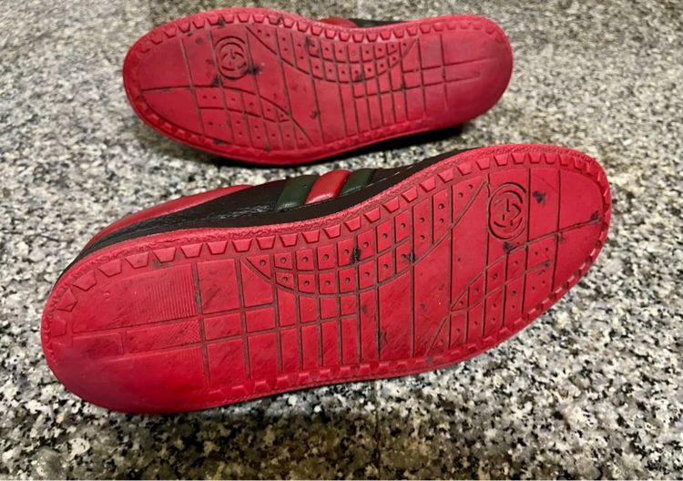 Gucci Black Leather Sneakers เบอร์43 รูปที่ 5