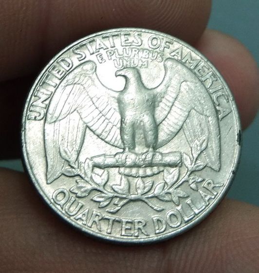 7066-เหรียญกษาปณ์ต่างประเทศสหรัฐอเมริกา หน้าประธานาธิบดีจอร์จ วอชิงตัน หลังนกอินทรีย์ ขนาด 2.3 ซม รูปที่ 17