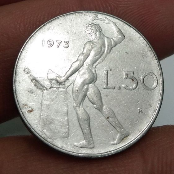 7082-เหรียญค่างประเทศอิตาลี หลังคนตีเหล็ก รูปที่ 15