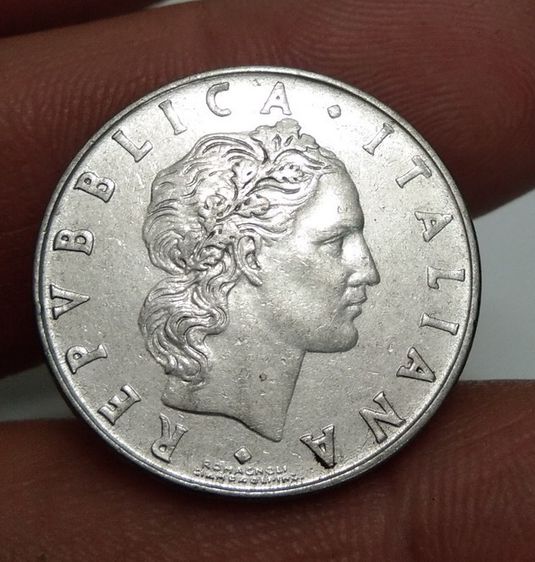 7082-เหรียญค่างประเทศอิตาลี หลังคนตีเหล็ก รูปที่ 4