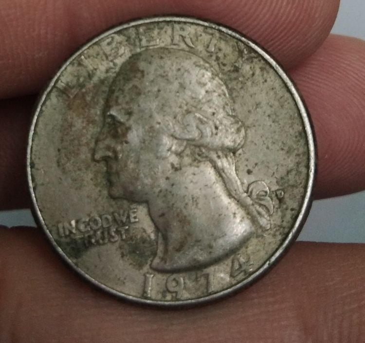 7238-เหรียญต่างประเทศสหรัฐอเมริกา  ประธานาธิบดีจอร์จวอชิงตัน หลังนกอินทรีย์ รูปที่ 15
