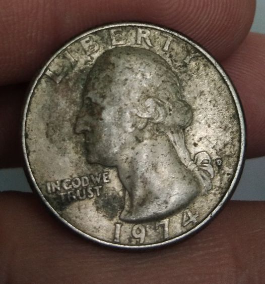 7238-เหรียญต่างประเทศสหรัฐอเมริกา  ประธานาธิบดีจอร์จวอชิงตัน หลังนกอินทรีย์ รูปที่ 5