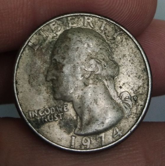 7238-เหรียญต่างประเทศสหรัฐอเมริกา  ประธานาธิบดีจอร์จวอชิงตัน หลังนกอินทรีย์ รูปที่ 9