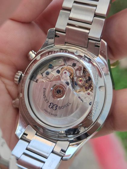 นาฬิกา ERNEST BOREL Chronograph Mechanical GS7350R หน้าปัดขาว  รูปที่ 6