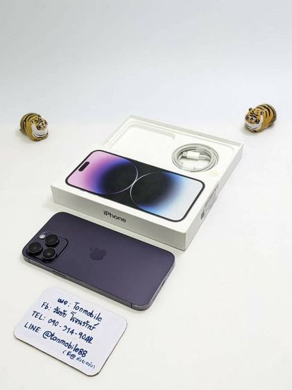 256 GB ขาย  เทิร์น iPhone 14 Pro Max 256 Purple ศูนย์ไทย อุปกรณ์ครบยกกล่อง ขาดสมุดคู่มือ สุขภาพแบต 93 เพียง 31,990 บาท ครับ 