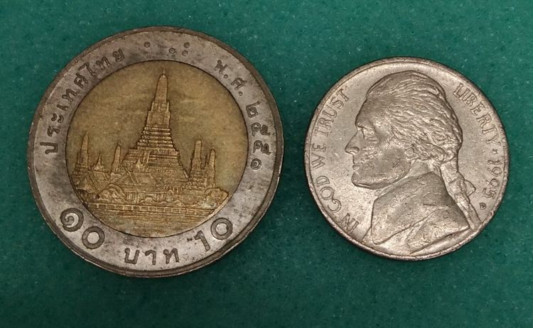 8357-เหรียญต่างประเทศสหรัฐอเมริกา  LIBERTY UNITED STATES OF AMERICA  ปีค.ศ1964 ราคา 5 เซ็นต์ รูปที่ 8