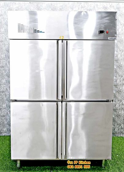 อุปกรณ์ครัว เตรียมอาหาร 🌈 ขายตู้แช่แข็งสแตนเลสฝาทึบ 4ประตู(บน-ล่าง) ตู้แช่มือสองระบบ Freezer