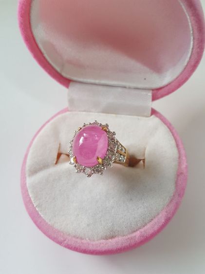 แหวนเพชรล้อมพลอยชมพู รูปที่ 7