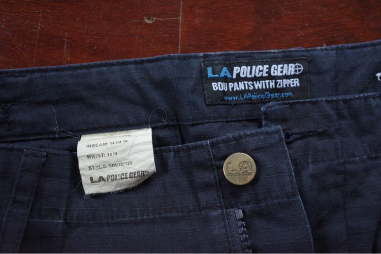 กางเกงคาร์โก้  LA POLICE GEAR DARK NAVY RIP-STOP BDU CARGO TROUSERS  ทรงแบบนี้ original cargo pants เลยครับ  รูปที่ 3