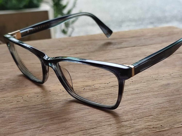 อื่นๆ แว่นสายตา SERAPHIN Sarry More Eyeglasses 80-70 BLUE Glay Cristal Frame size53 18 140mm Handmade in Japan กรอบแว่นตาของแท้มือสอง แบรนด์นี้ ของใหม่ราคา