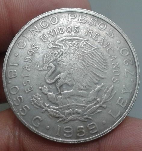 6245-เหรียญต่างประเทศ เงินเปโซ หลังนกอินทรีย์ ขนาดเส้นผ่าศูนย์กลางประมาณ 3.5 ซม รูปที่ 8