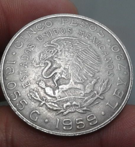 6245-เหรียญต่างประเทศ เงินเปโซ หลังนกอินทรีย์ ขนาดเส้นผ่าศูนย์กลางประมาณ 3.5 ซม รูปที่ 3