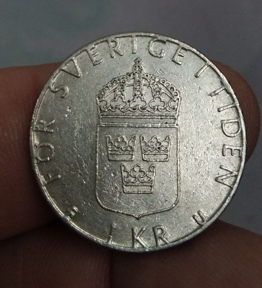 6268-เหรียญกษาปณ์หมุนเวียน สวีเดน ราคา 1 Krona Carl XVI Gustaf 1st portrait Sweden coin จำนวน 2 เหรียญ รูปที่ 13
