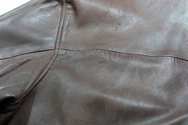 เสื้อ Polo Ralph lauren Brown Lamb Leather Jacket sz M รูปที่ 12