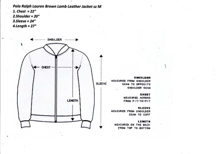 เสื้อ Polo Ralph lauren Brown Lamb Leather Jacket sz M รูปที่ 14