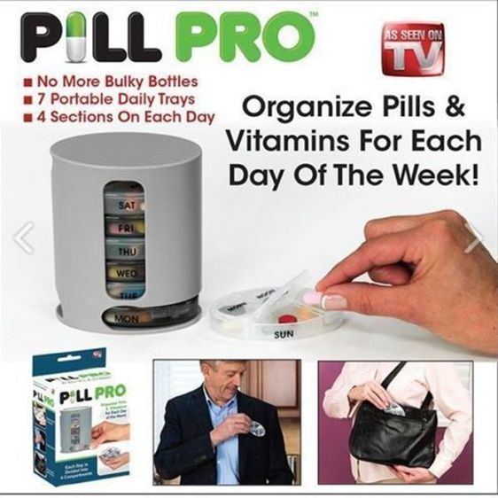 ลดล้างสต็อค กล่องยาตลับยา 7 ชั้น สำหรับ 7 วัน Pill Pro 7-Day Pill Box รูปที่ 4