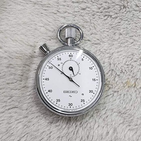 นาฬิกาจับเวลา seiko ตัวขาว ระบบไขลาน หน้าเดิม ขนาด57mm รูปที่ 4