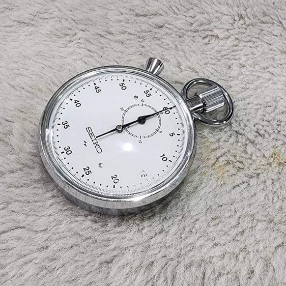นาฬิกาจับเวลา seiko ตัวขาว ระบบไขลาน หน้าเดิม ขนาด57mm รูปที่ 3