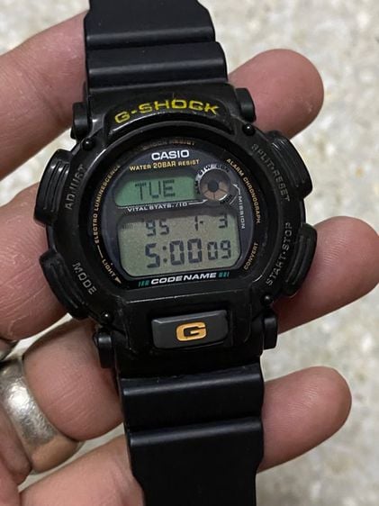 G-Shock ดำ นาฬิกายี่ห้อ G Shock  จีช้อค  วินเทจ ลิมิเต็จ มือสอง มีรูปช้าง  1250฿