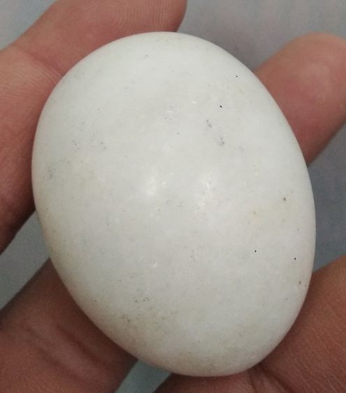 6292-หินรูปไข่ สีนวลขาวเนื้อหินครับ มีฤทธิ์เย็นใช้บำบัดโรคได้ครับ ขนาดกว้าง 3.5 ซม. ยาวรวมประมาณ 4.5 ซม รูปที่ 11