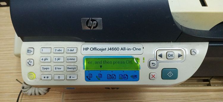พริ้นเตอร์อิงค์เจ็ทมัลติฟังก์ชั่น Printer HP OfficeJet J4660 All in one มือสอง